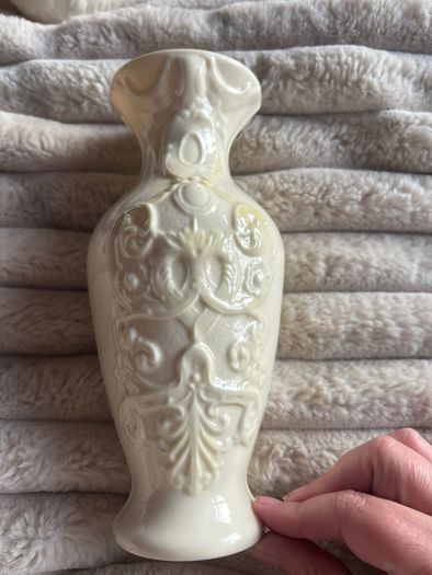 Vintage Lenox Ivory Porcelain Embossed Vase (8.25")
