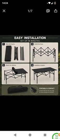 Camping table. Folding table. Foldable table. Camping table with storage. Picnic table