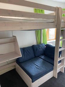 Flexa High Bed 184cm with Sofa, Ladder and Safety Rail