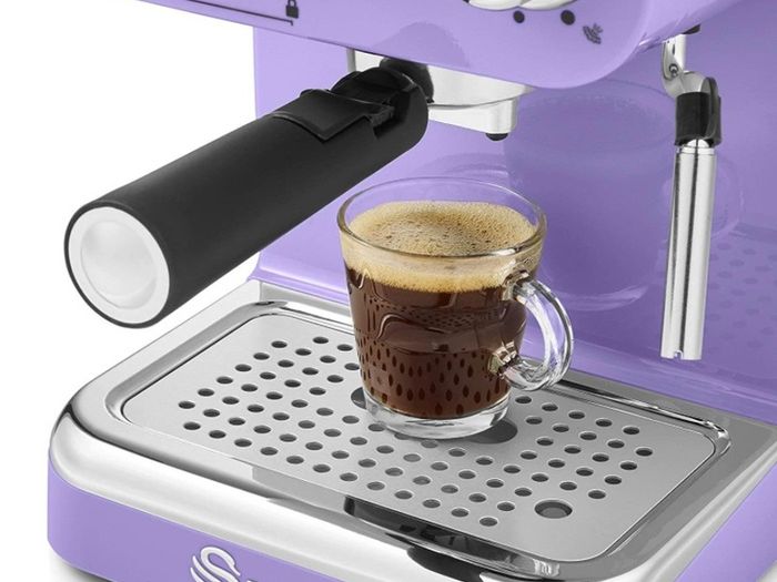 Retro Pump Espresso Coffee Machine, Purple, 15 Bars of Pressure, Milk Frother, 1.2L Tank MTIPLE COLOURS AVAILABLE, SEE PHOTOS (FREE POSTAGE)