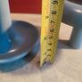 SET OF 2 Handmade Studio Art Pottery Clay Candlestick Holder with TURQUOISE  Glaze Image 3