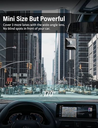 FREE EXPRESS SHIPPING Dash Cam Front 1080P Mini Size with 64GB SD Card, 2 Inch LCD Screen Small Car Dash Camera WDR Night Vision, 170 Degree Wide Angle, G-sensor, Motion Detection, Parking Monitor