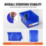 Plastic Storage Bin (5-Inch x 4-Inch x 3-Inch),Hanging Stackable Storage Organizer Bin, Blue/Red, 24-Pack Image 4