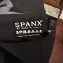 Spanx black fired leggings in small, sheer strip on side Image 2