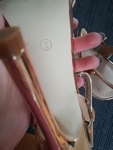 Brand new Public Desire pair of gold sandals