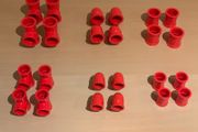 Red pvc fittings / connectors size 25mm