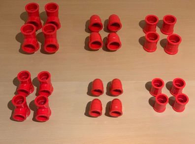 Red pvc fittings / connectors size 25mm