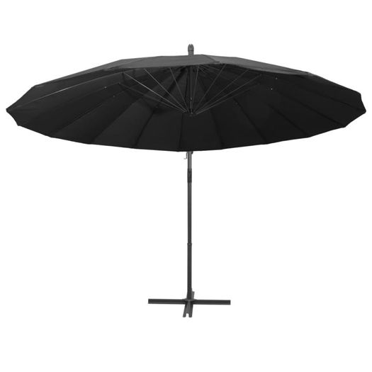 Hanging Parasol Anthracite 3 m Aluminium Pole