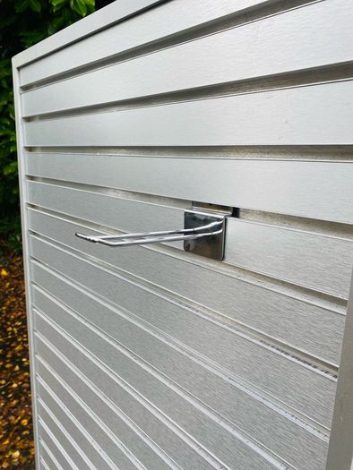 Shop Display Stand - Slat Wall - Brushed Chrome Finish!