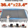 Outdoor Grill Cart Grilling Table Movable Outdoor Cooking Table with 4 Spice Containers, Wheels, Lids, Hooks Image 3