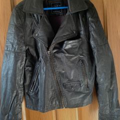 Topman Mens Genuine Leather Biker Jacket Size Small