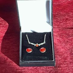 Silver Pendant, ear rings and chain