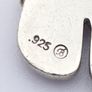 925 Sterling Silver CZ Ballet Slippers Charm Image 5