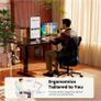 Shape Rectangular Desk design Standing Desk Product dimensions 120D x 60W x 72H centimetres Colour Black Style Modern Smooth Height Adjustment - Effortlessly adjust this sit-stand desk from 72 cm to 118 cm with a smooth electric mechanism. Perfect for tra Image 2