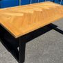 Herringbone Oak Dining Table, Ex Display Image 2
