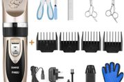 Dog Clippers Professional Pet Grooming Kit Low Noise, Rechargeable Pet Shaver Cordless Silent Dog Hair Trimmer with Scissors Comb Glove Best Hair Clipper for Dogs Cats Pets (FREE POSTAGE)
