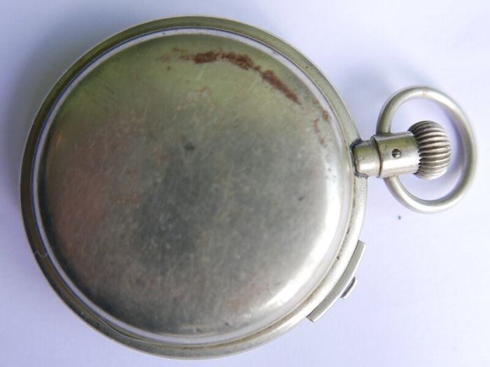 Military Pocket Watch Stopwatch Timer Antique CUPREL Dennison Watch Case (works well)