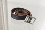 Vintage Swiss Army Military Issued Utility Leather Belt 1980s