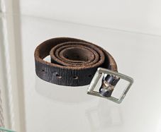 Vintage Swiss Army Military Issued Utility Leather Belt 1980s