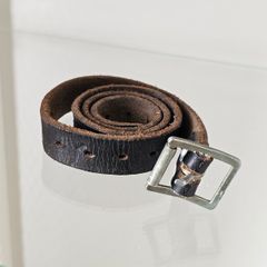 Vintage Swiss Army Military Issued Utility Leather Belt 1980s