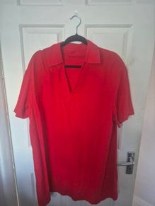 Gorgeous red m&s tunic top/dress