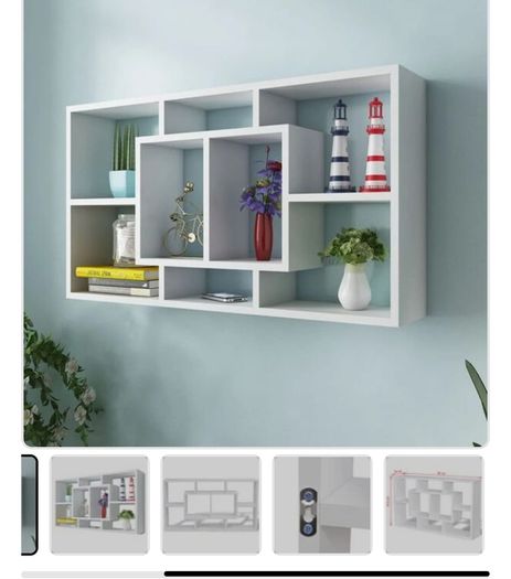 Floating White Display Shelf