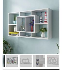 Floating White Display Shelf