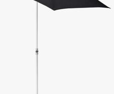 Black Half Umbrella for Balcony or Patio with Base