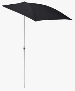 Black Half Umbrella for Balcony or Patio with Base