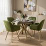Jupiter X-Frame Loft Dining Table 100+40cm Gold Image 8