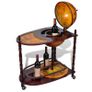 Globe Bar Wine Stand Eucalyptus Wood Freestanding Image 3