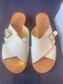 Ancient Greek Sandals luxury brand white platform
