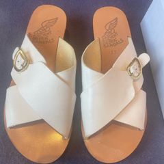 Ancient Greek Sandals luxury brand white platform