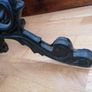 Wooden Table with Cast Iron Base Image 8