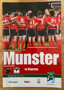 2009 Munster v Ospreys - Heineken Cup Quarter-Final Programme