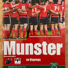 2009 Munster v Ospreys - Heineken Cup Quarter-Final Programme