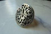 Striking Statement Ring in Silver, Stamped 925. 13g.