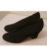 Cefalu Brumabe Black Suede Leather Court Shoes EU35 UK2 Block Heel BNIB  CAN POST Image 3