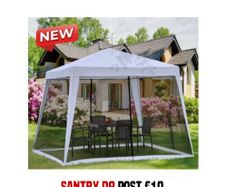 3x3m Outdoor Gazebo Party Tent Sun Shelter with Mesh Screen Walls