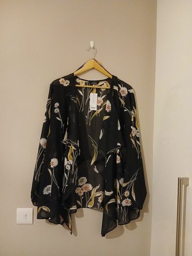 Floral dress with a waterfall jacket