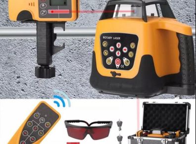 Rotary laser level 360 new kit red laser receiver
