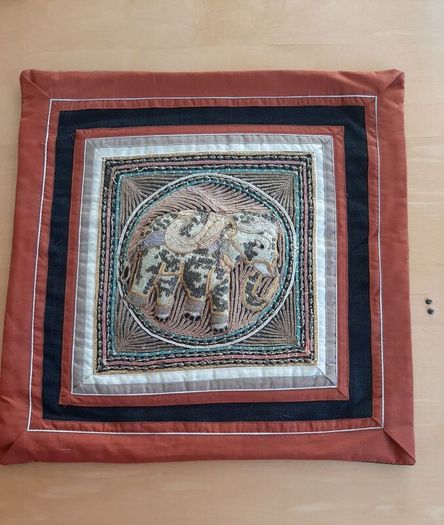 Indian elephant cushion cover