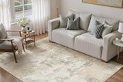 Modern Abstract Area Rug 120x170cm Beige Washable Living Room Rug Non-slip Soft Accent Carpet Area Rugs Art Floor Carpet for Living Room Bedroom Home Office Dining Room Kitchen Decor