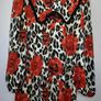New leopard print and red rose dress with tag Image 2