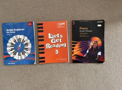 Grade 3 and 4 piano books