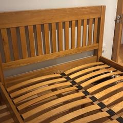5ft solid wood oak bed