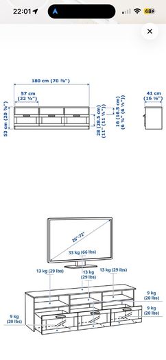 IKEA Brimnes TV unit bench