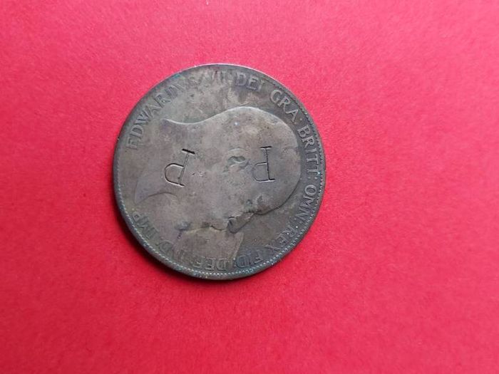 Edward V11 Counterstamped Penny