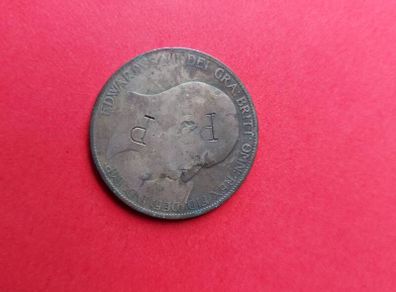 Edward V11 Counterstamped Penny
