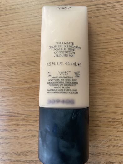 NARS Soft Matte foundation in Siberia (Light 0)